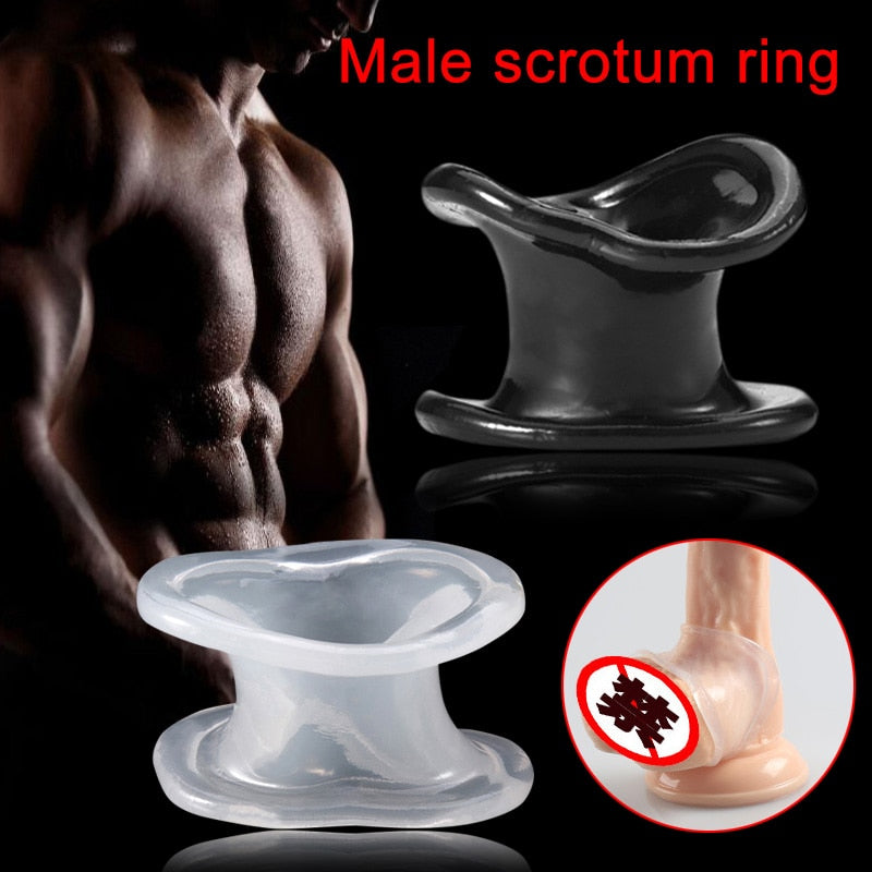 Male Scrotum Testicle Squeeze Ring Cage